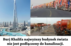 Najwyższy budynek świata nie ma podłączenia do kanalizacji.