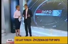 Życzenia od TVP dla TVN z okazji 10 rocznicy powstania TVN24