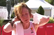 Radość maratończyka Mieke Gorissen (Igrzyska Olimpijskie 2021)