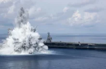 Lotniskowiec USS Gerald R. Ford już po próbach wstrząsowych.