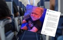Stewardesa zaproponowała, że przyklei dwulatce maseczkę do twarzy