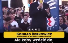 Konrad Berkowicz w krótkim wystąpieniu do wyborców: