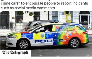 Anglia - Policja zastępuje radiowozy pojazdami do walki z nienawiścią...