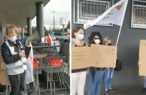 Protest pracowników marketu Kaufland. "Nie można tak nami orać"