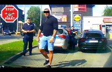 Pirat w Audi zablokował drogę i wysiadł z pojazdu. Zatrzymała go Policja.