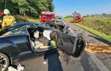Zderzenie auta osobowego z ciągnikiem rolniczym na DK92 - WIELKOPOLSKA