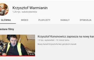 Nowy, oficjalny kanal Kononowicza "Krzysztof Warmianin"