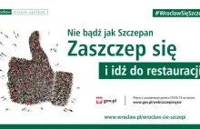Tak Wrocław promuje szczepienia: “Zaszczep się i idź do restauracji”