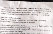 Mama pokazała szkolne zadanie konkursowe córki, a tam kardynał Wyszyński