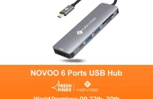 18.65￡ 30% OFF|Stacja dokująca USB NOVOO 6 w 1 typu C na HDMI stacja...