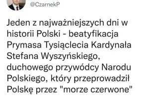 Czarnek: beatyfikacja Wyszyńskiego - jeden z najważniejszych dni w historii