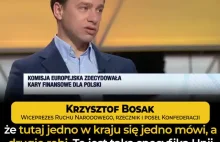 Krzysztof Bosak, w debacie Polsat News pokazuje obłudę PiS względem UE.