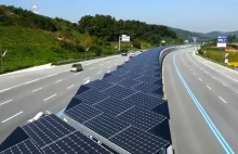 Tak wygląda pierwsza solarna ścieżka rowerowa pośrodku autostrady