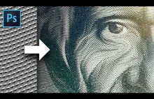 Jak zrobić efekt tekstury pieniądza $ na zdjęciu.