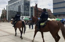 Pościg jak z westernu. Mężczyzna uciekał przed policją konną w centrum...