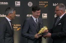 Lewandowski ze Złotym Butem. Piłkarz odebrał nagrodę.