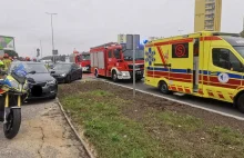 Wypadek na rondzie Kujawskim! Nieoznakowany radiowóz zderzył się z osobówką