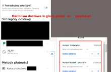 Darmowa dostawa w Glovo Prime vs pyszne.pl.