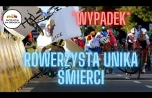 Rowerzysta cudem unika śmierci