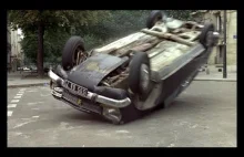 Scena pościgu z filmu "Le Professionnel" i sam Belmondo za kółkiem - 1981 rok