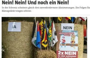 Szwajcarzy w referendum odrzucili "ratowanie klimatu"