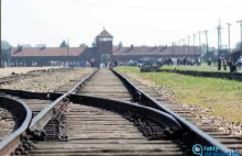 Dewastacja w muzeum. Antysemickie napisy na barakach Birkenau.