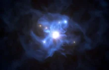 Sześć galaktyk w sieci pradawnej czarnej dziury