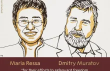 Pokojowa Nagroda Nobla dla Marii Ressie i Dmitrijowi Muratowow