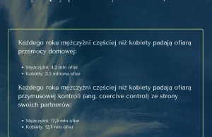 Przemoc domowa w USA: mężczyźni: 4,2 mln ofiar, kobiety: .... 3,5 mln