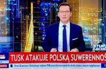 Skarga na TVP Info za propagandowe paski dotyczące manifestacji z udziałem Tuska