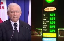 Przypomnienie słów Kaczyńskiego o możliwości obniżenia akcyzy na benzynę