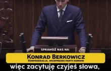 Konrad Berkowicz na mównicy sejmowej punktuje rekordowy wzrost cen paliw.