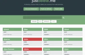 Just Delete Me - jak skasować swoje konto w różnych serwisach.