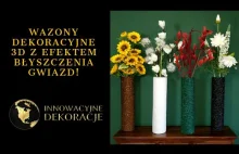 Wazony Dekoracyjne 3D z efektem błyszczenia gwiazd! - cztery kolory!