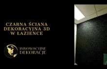 Czarna ściana dekoracyjna 3D w łazience