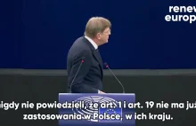 Guy Verhofstadt tłumaczy Morawieckiego