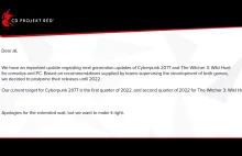 CDP RED przekłada premierę nextgenowych aktualizacji Cyberpunka i W3 na 2022Q1/2