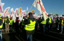 Rozpoczął się protest polskich górników przed TSUE