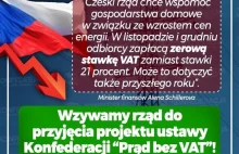 Czechy pomagają swoim obywatelom i wprowadzają zerowy VAT na energię elektryczną