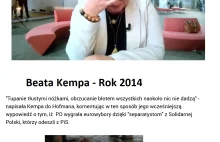 Beata Kempa w 2014 do Hofmana: "tłuste nóżki"