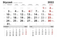 Kalendarz 2022 - A4, 12 miesięcy - PDF do pobrania - PL