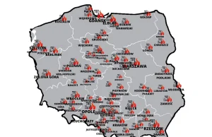 Mapa umarłej opieki szpitalnej w 4RP.