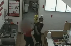 [Film] Mężczyzna brutalnie pobił swoją dziewczynę w pracy