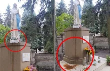 Figura Matki Boskiej w Damasławku oblana fekaliami.