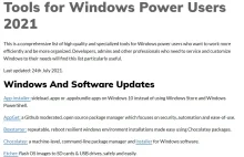 Tools for Windows Power Users 2021.