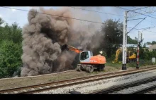 Płonący nasyp kolejowy w Wałbrzychu - ciąg dalszy