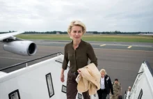 Ursula von der Leyen użyła prywatnego odrzutowca, żeby odbyć ok. 50km podróż.