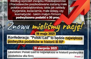 Przez #NowyWał rządu małe polskie firmy zapłacą 30% wyższe podatki.