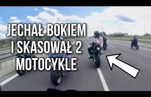 Warszawski Kamikadze - Jechał bokiem i skasował dwa motocykle.