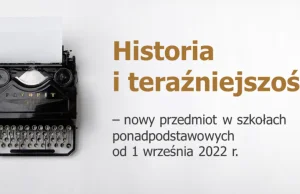 Historia i teraźniejszość zamiast wiedzy o społeczeństwie od września 2022